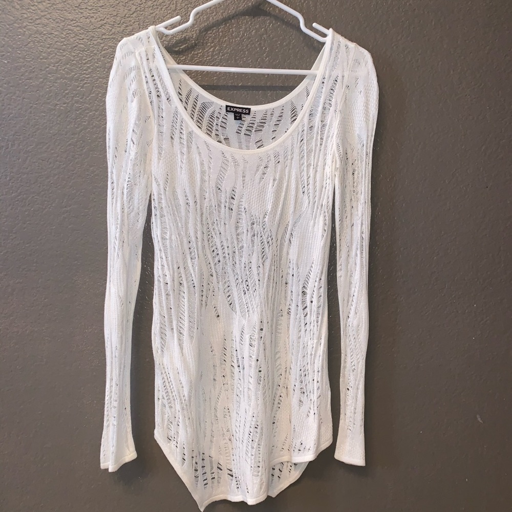 White Sweater Cover-Up